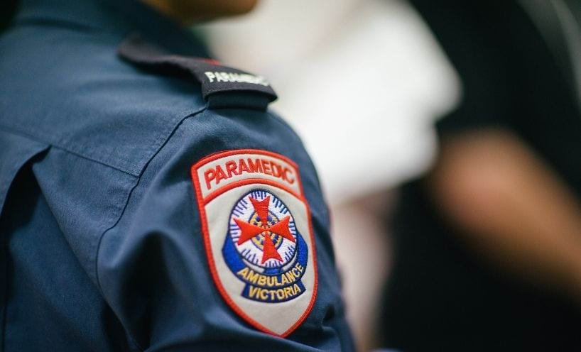 Ambulance Victoria paramedic shirt badge Ambulance Victoria paramedic shirt badge